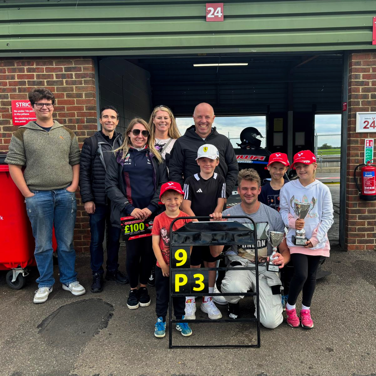 Friends and family sharing p3 finish at Snetterton