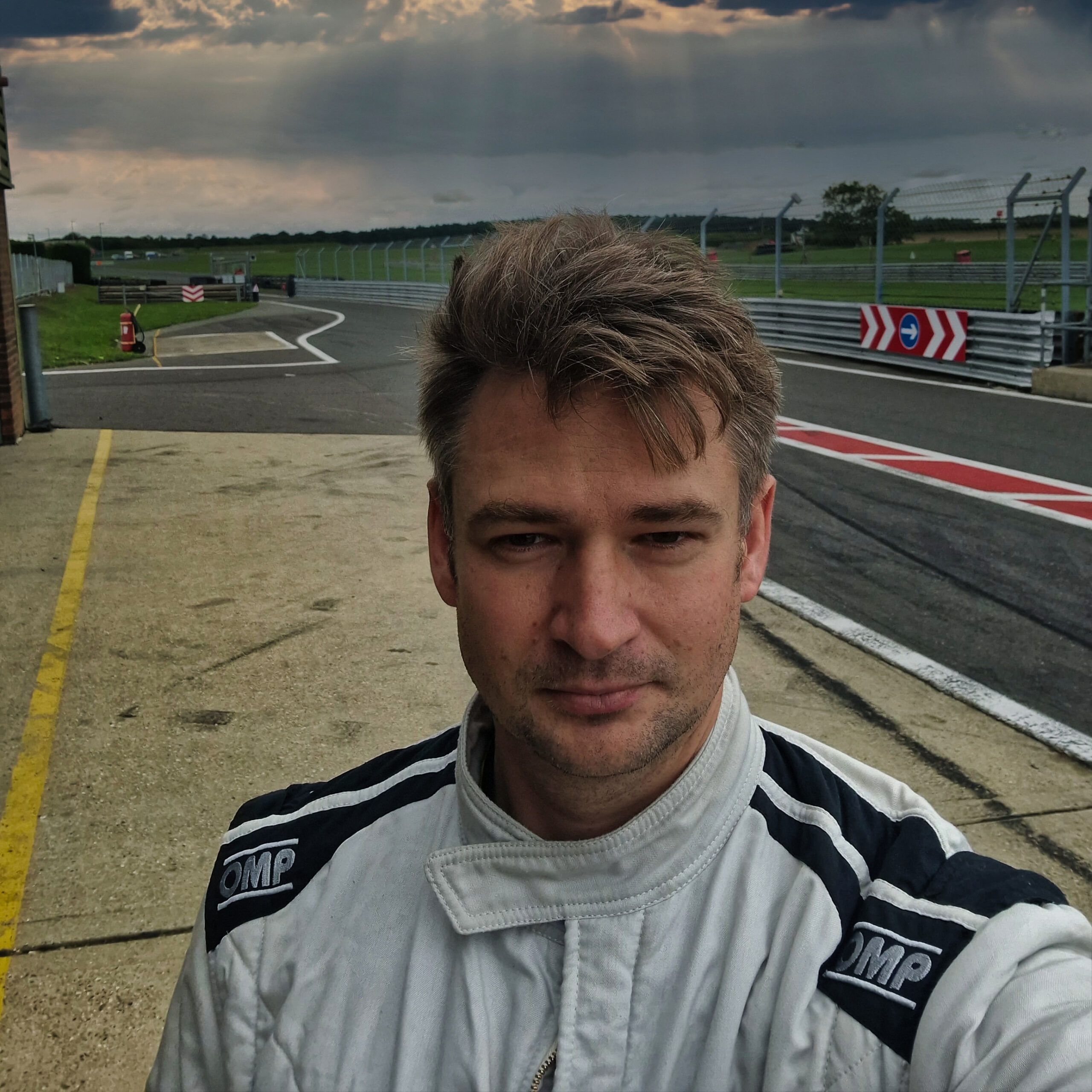 Luke Beardmore in pitlane at Snetterton race track